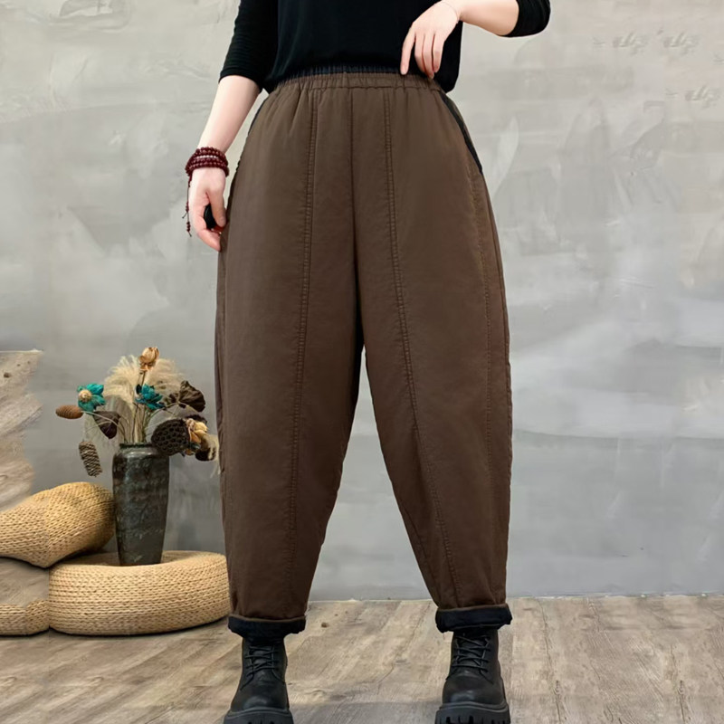 夹棉加厚保暖棉裤女高腰宽松哈伦裤灯笼裤冬季外穿松紧腰休闲长裤,女装/女士精品,棉裤/羽绒裤,淘宝优惠券,粉丝福利购,淘宝优惠卷