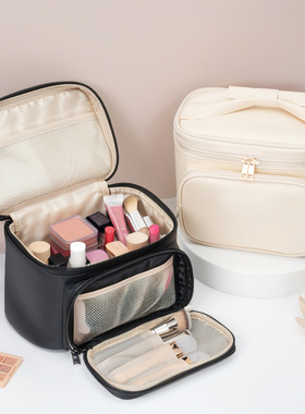 亚马逊外贸跨境化妆包化妆刷分区便携收纳包防水旅行大容量扩容