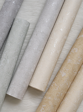 浅灰色3D斑驳铁锈浮雕素色墙纸客厅酒店茶室饭店工业风冰裂纹壁纸