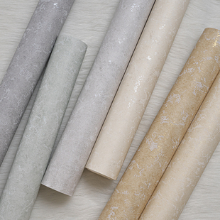 浅灰色3D斑驳铁锈浮雕素色墙纸客厅酒店茶室饭店工业风冰裂纹壁纸