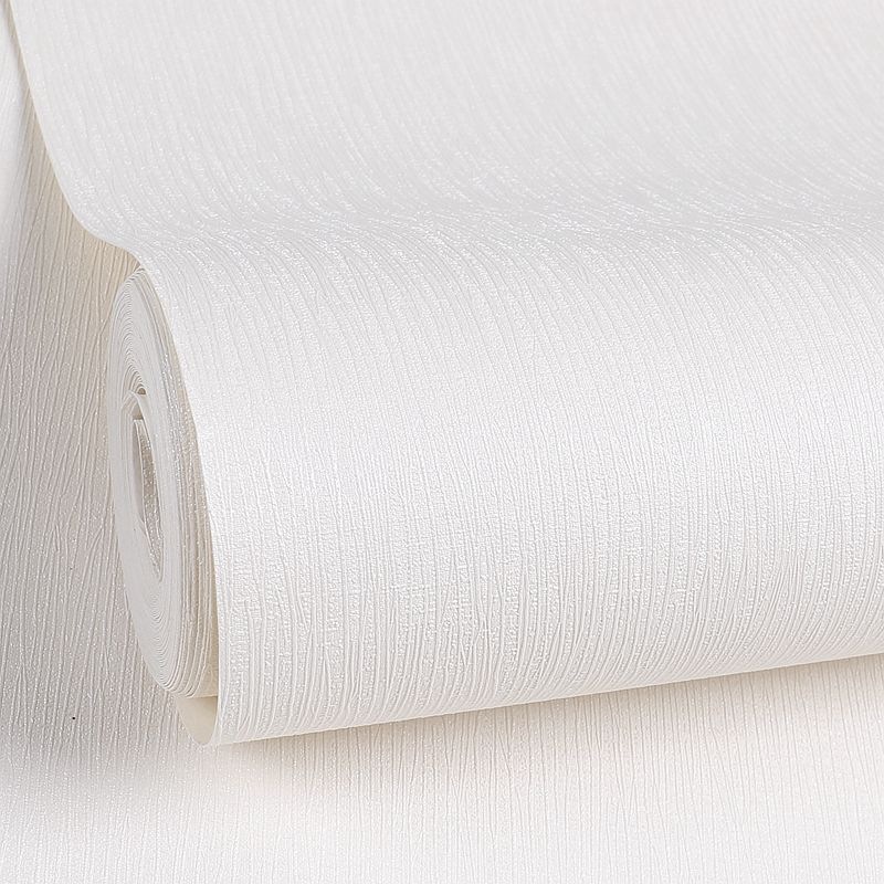 纯白色3D素色曲线柳条纹墙纸 客厅餐厅酒店 轻奢简约纯色浮雕壁纸