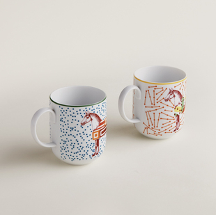 HIPPOMBILE系列马克杯骨瓷杯水杯卡通马图案天然染物礼盒包装