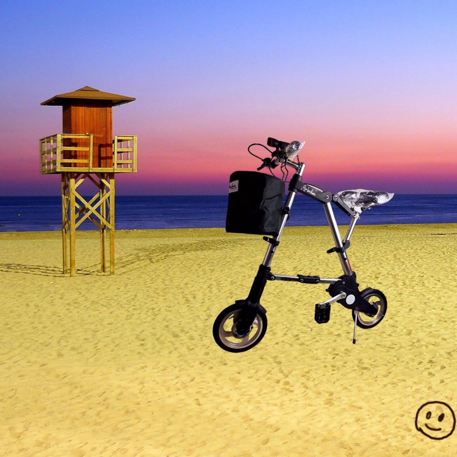 正品升悦A-bike折叠自行车10寸超轻迷你成人男女单车便携健身脚踏