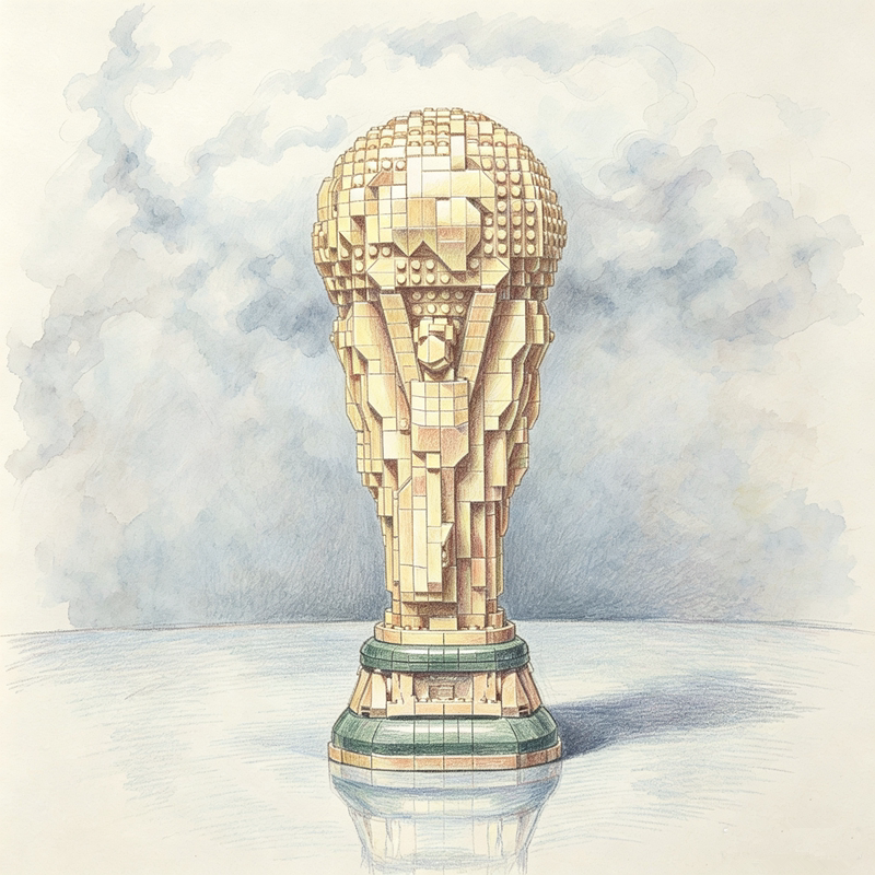 世界杯FIFA大力神杯43020积木