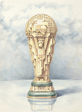 世界杯FIFA大力神杯43020积木