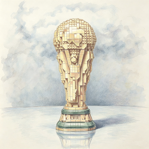 世界杯FIFA大力神杯43020积木