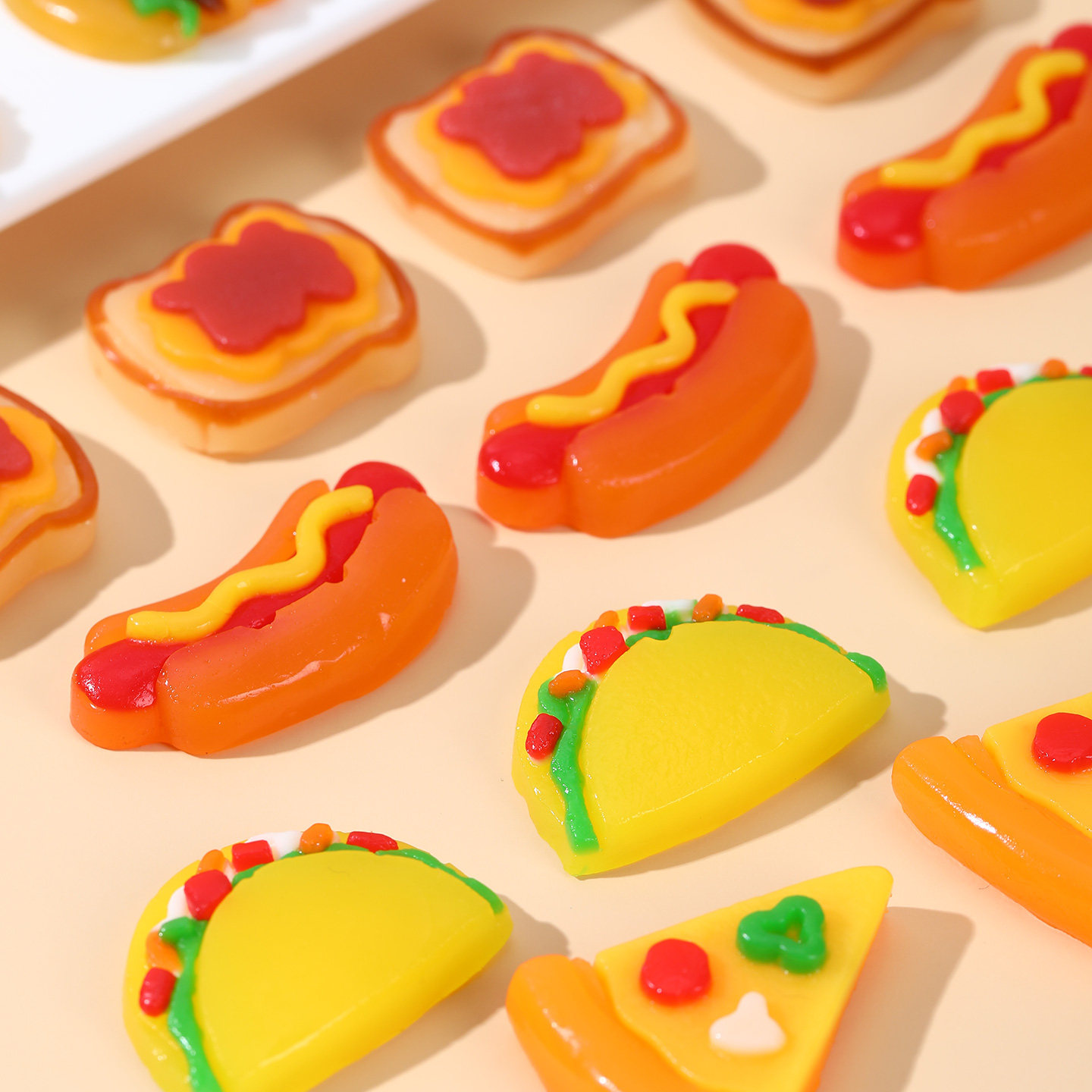 儿童快餐造型软糖橡皮糖汉堡糖热狗糖水果qq糖高颜值生日小礼物