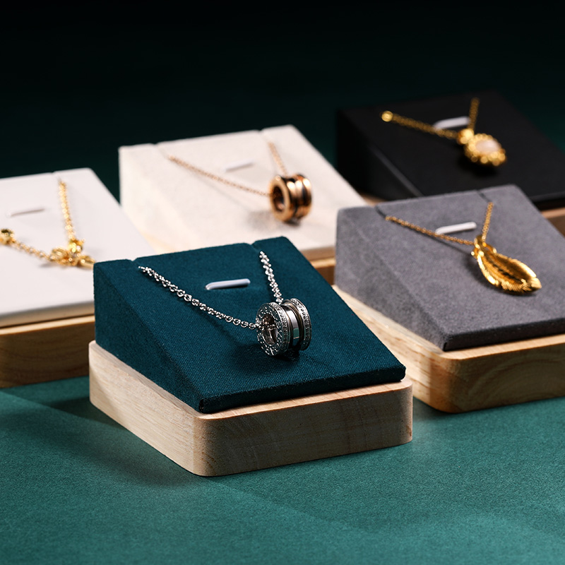 实木项链展示架斜面珠宝