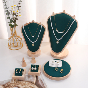 实木模特项链展示架珠宝首饰陈列饰品摆件道具戒指耳环摆摊摆件架