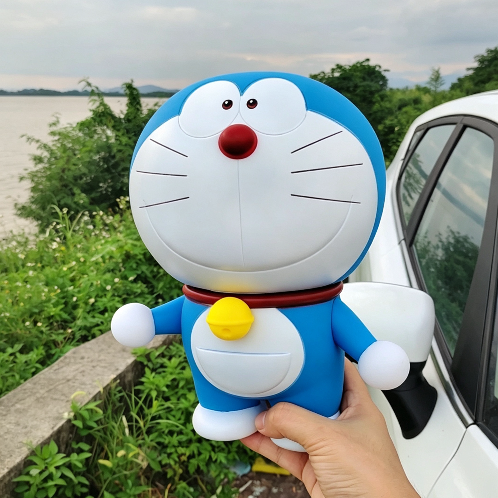 大号哆啦A梦叮当猫胖虎手办潮玩搪胶公仔电视墙装饰摆件公仔玩偶