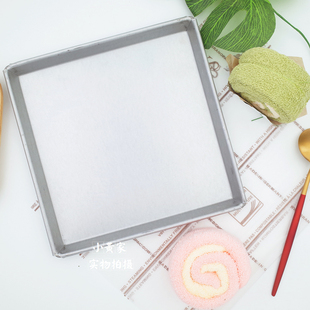 日本制浅井商店浅型蛋糕卷镀铝钢正方形烤盘23cm28cm30cm