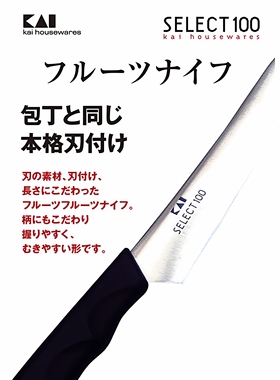 日本采购 貝印SELECT100水果刀 DH-3014