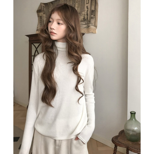 精分5色高领堆堆领针织打底