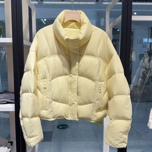 韩系泡芙云朵羽绒服90白鸭绒2025冬季立领轻便短款小个子保暖外套