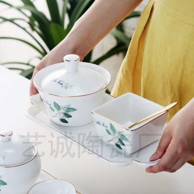 日式风下午茶产妇炖盅陶瓷餐具