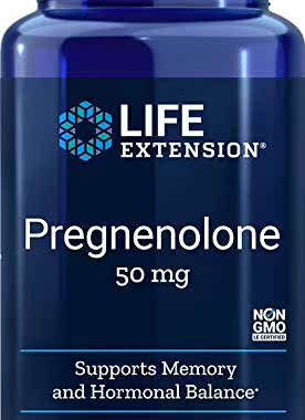 Life Extension Pregnenolone 50 Mg, 100 capsules  Can help th