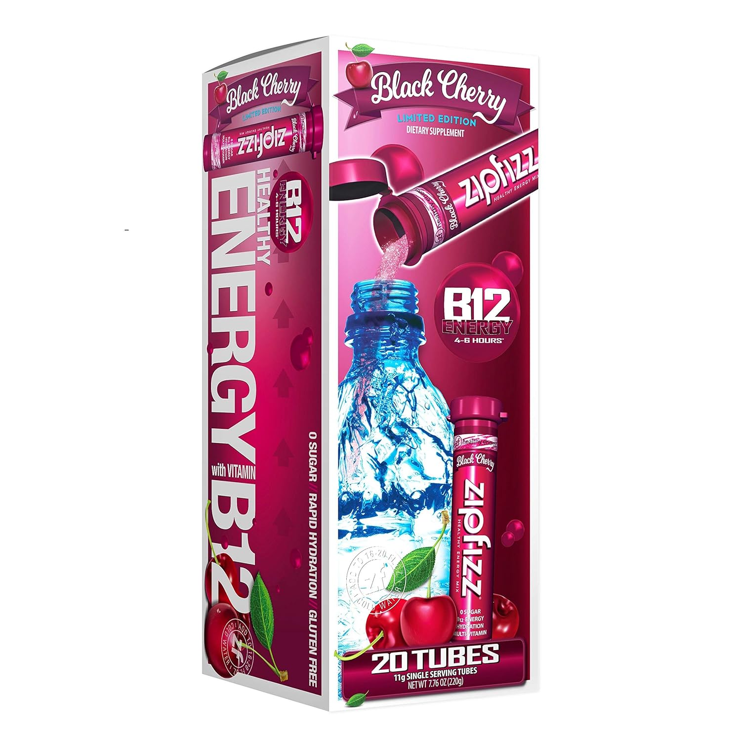 美国代购Zipfizz Energy Drink Mix Electrolyte Hydration
