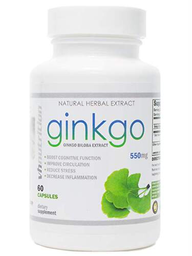 Ginkgo Biloba | 550 mg Extract Capsules | Supports Brain Hea