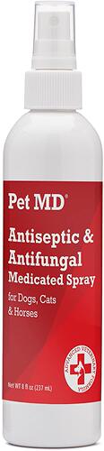 Pet MD - Antiseptic and Antifungal Medicated Spray for Dogs,