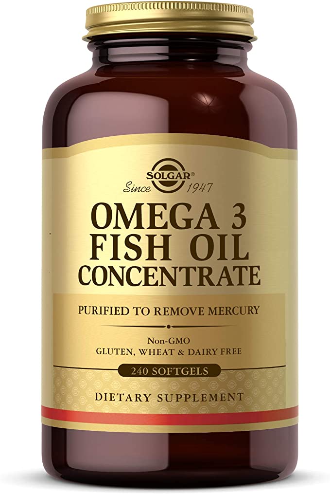 代购Solgar Omega-3 Fish Oil Concentrate, 240 Softgels - Sup