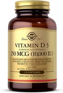 代购Solgar Vitamin D3 (Cholecalciferol) 250 MCG (10,000 IU)