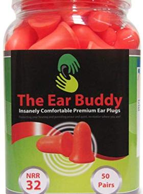 The Ear Buddy Premium Soft Foam Ear Plugs, Best Noise Cancel