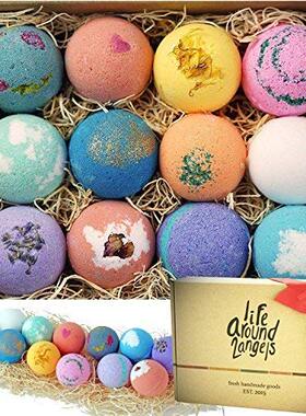 LifeAround2Angels Bath Bombs Gift Set 12 USA made Fizzies, S