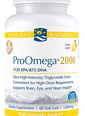 美国代购Nordic Naturals ProOmega 2000, Lemon Flavor - 2150 m
