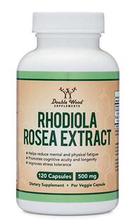 Rhodiola Rosea Supplement 500mg, 120 Vegan Capsules (Made an