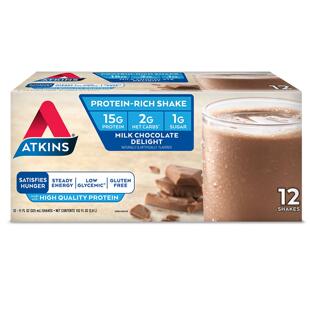 Atkins Protein Milk Shake Chocolate Free Rich Deligh Gluten