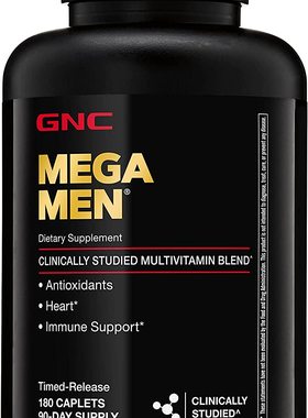 美国代购GNC Mega Men Multivitamin for Men, 180 Count, Anti
