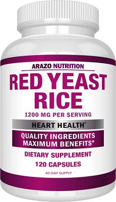 美国代购Arazo Nutrition Red Yeast Rice Extract 1200mg – Cit