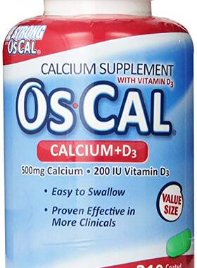代购OsCal 500 mg Calcium + 200 IU Vitamin D3 Caplets Calcium