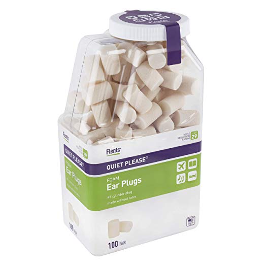 Flents Quiet Please Ear Plugs/Earplugs | 100 Pair Bonus Pack