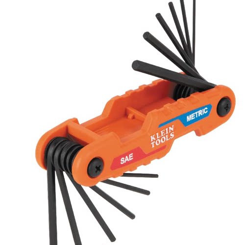 美国代购Klein Tools 70590 Compact Folding Hex Key, Metric