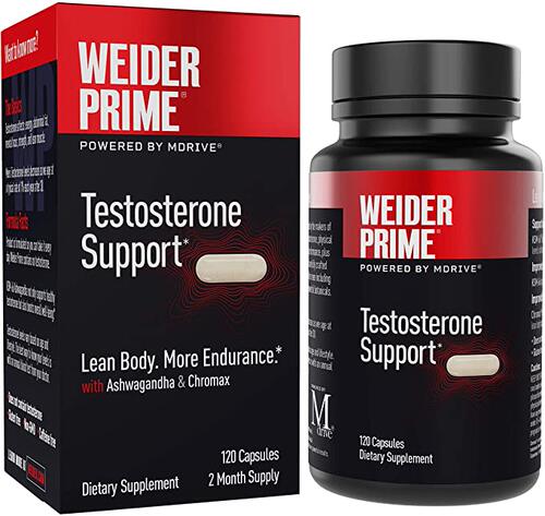 美国代购Weider Prime Testosterone Supplement for Men, Health