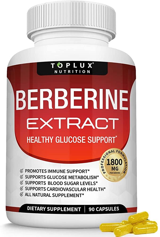 美国代购Berberine Extract 1800 mg HCl Complex - Premium Stre