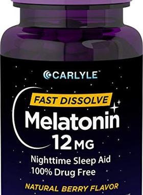 Carlyle Melatonin 12 mg Fast Dissolve 180 Tablets | Nighttim