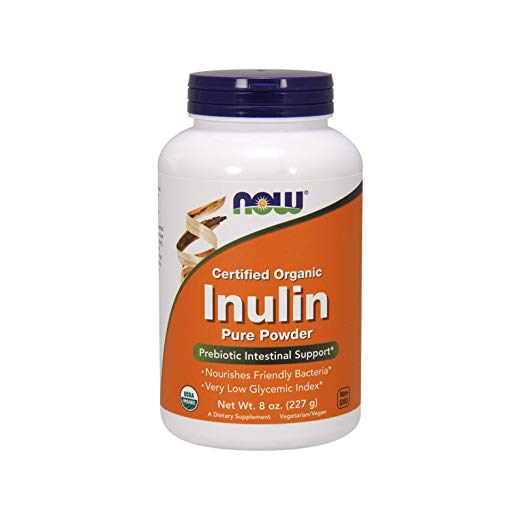 NOW Supplements, Certified Organic and Non-GMO, Inulin Powde