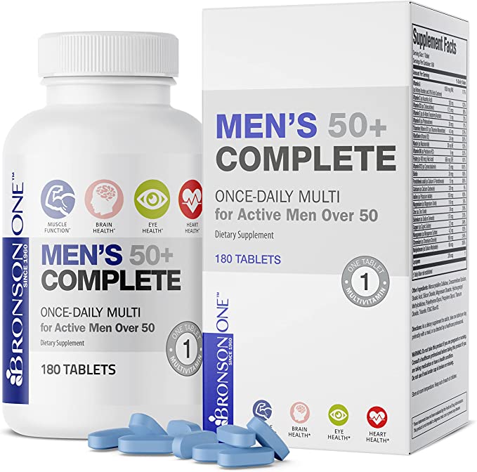 美国代购Bronson ONE Daily Mens 50+ Complete Multivitamin M