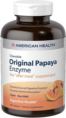 American Health Original Papaya Enzyme Chewable Tablets, 600
