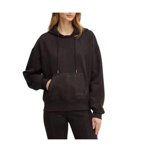 代购GUESS女士卫衣保暖舒适黑色连帽日常休闲外套爆款潮流