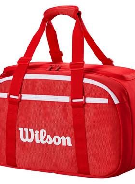 代购Wilson威尔胜网球包独立鞋仓球拍收纳多层储物便携提手红色