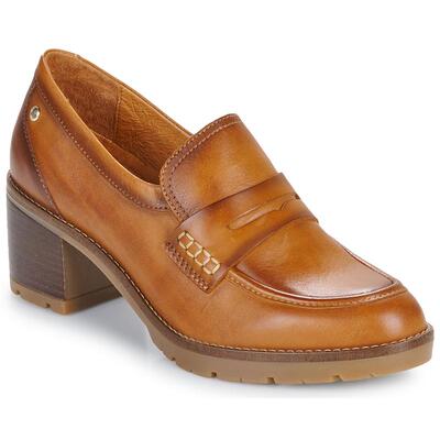 代购Pikolinos女士乐福鞋透气软底轻便防滑圆头粗跟系带缝线工艺