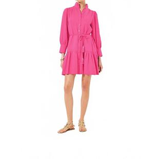 度假衬衫 Pulitzer女士连衣裙显瘦透气棉麻收腰夏季 裙 Lilly 代购