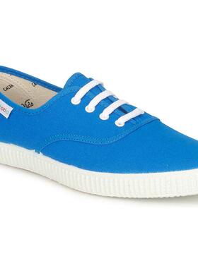 代购Victoria男士帆布鞋轻便舒适透气耐磨日常穿搭复古风格蓝色