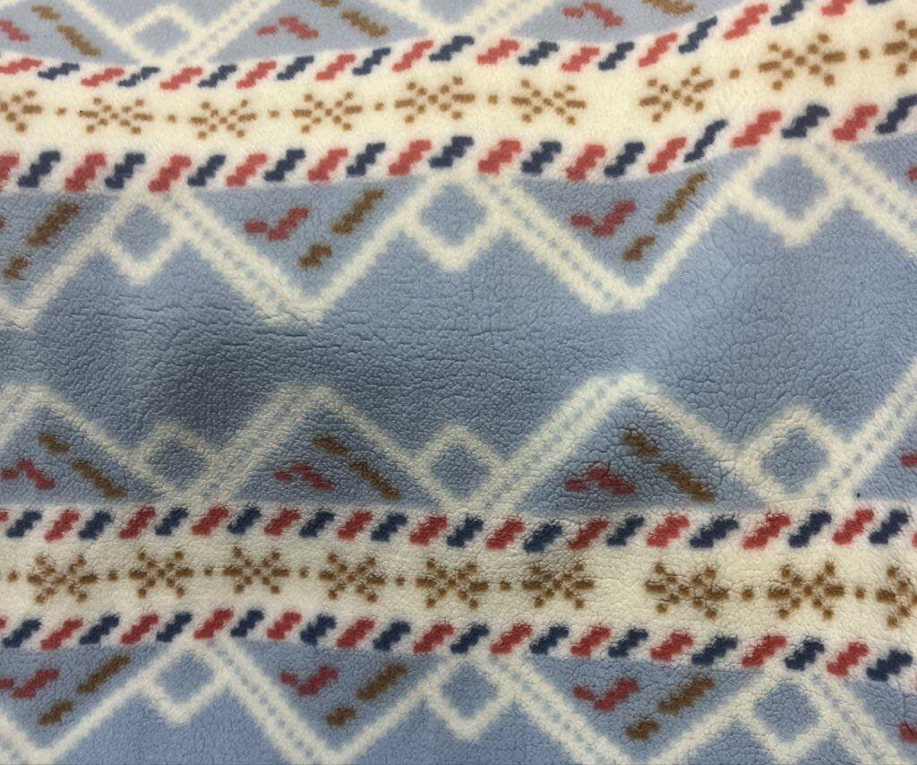 39包邮 柔软 仿羊羔绒 at 蓝色几何 1.5米 宽幅160cm