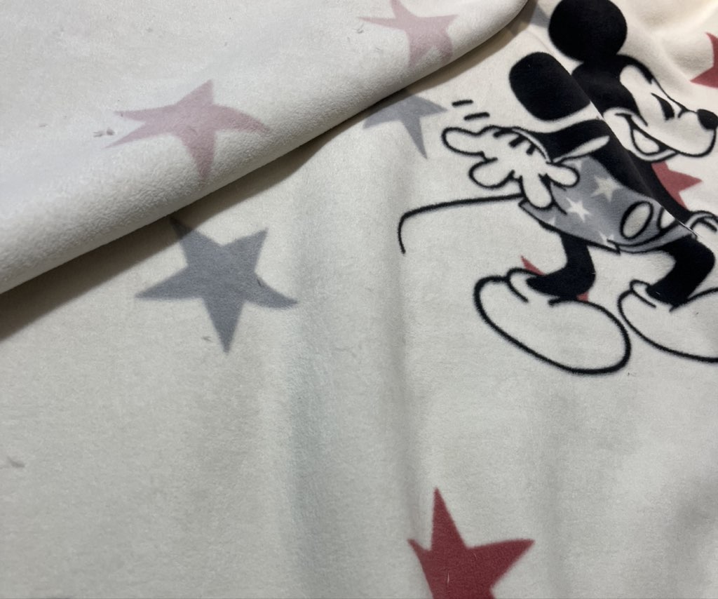 包邮。厚款摇粒绒复合仿羊羔绒 米奇85cm一段 2节价格