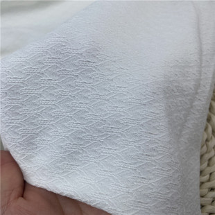 包邮发 棉质梭织提花罗缎 本白色 旗袍裤子料 宽幅140cm 2米长度