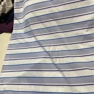 宽幅160cm 浅蓝 包邮 2m条纹 纯棉花布